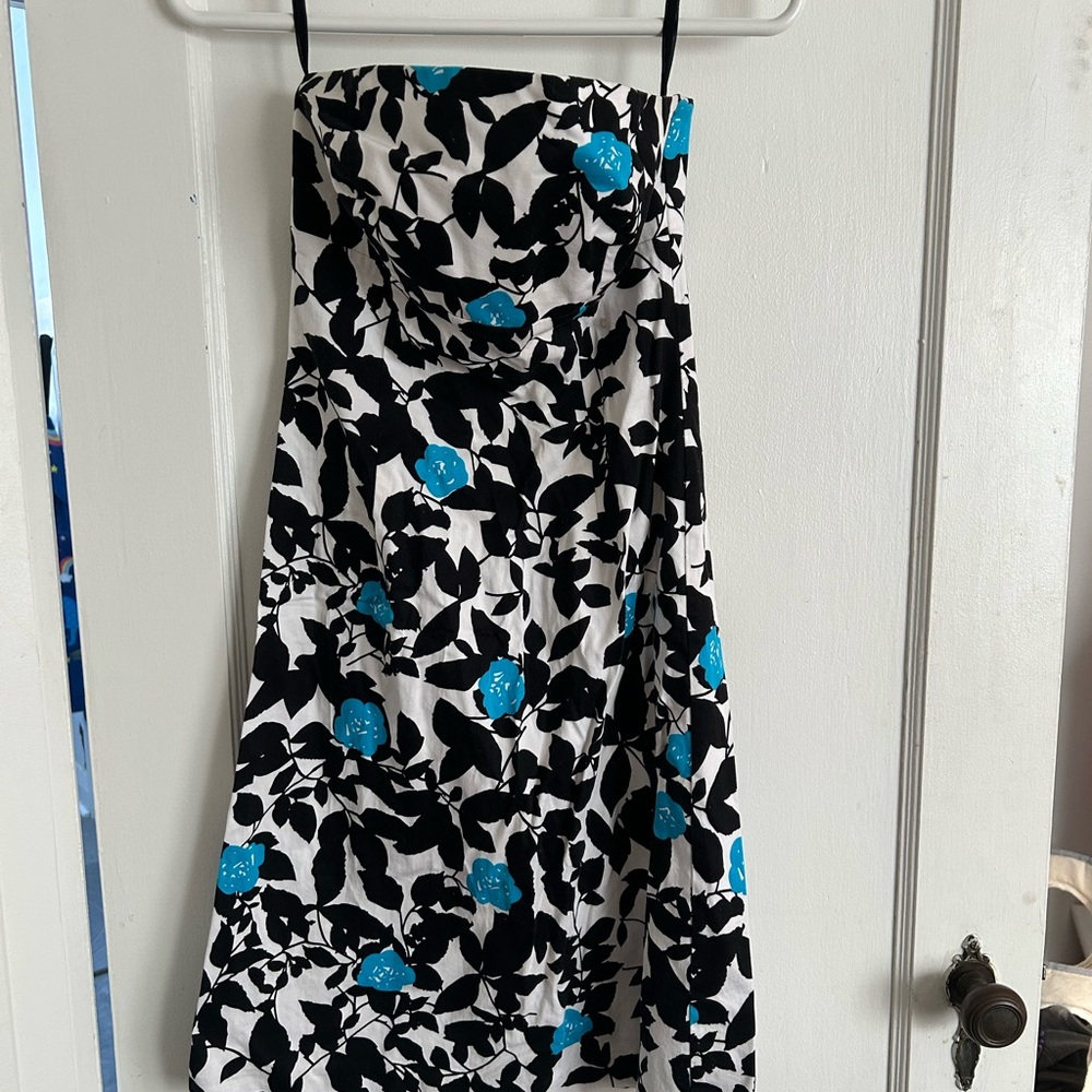 Floral Strapless Dress - Canadian boutique